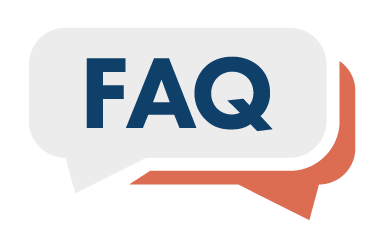 Chat bubble that says 'FAQ'