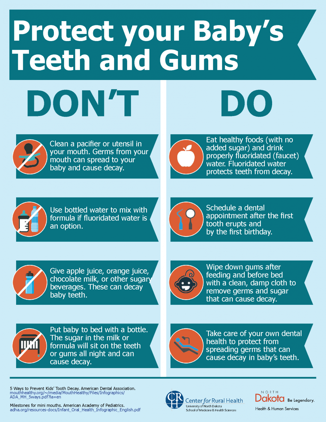 Protect your baby's teeth and gums flyer