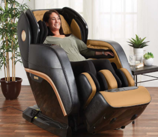 Person Enjoying Massage Chair